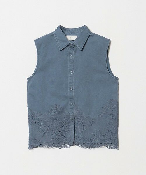 BEAUTY&YOUTH UNITED ARROWS / ビューティー&ユース ユナイテッドアローズ シャツ・ブラウス | 【別注】＜calm Line＞レース ノースリーブ ブラウス（NAVY）
