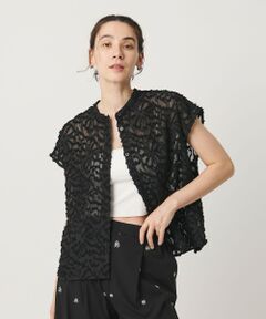 BEAUTY&YOUTH UNITED ARROWS / ビューティー&ユース ユナイテッドアローズ シャツ・ブラウス | 【WEB限定】シアージャガード バンドカラーフレンチスリーブブラウス ウォッシャブル