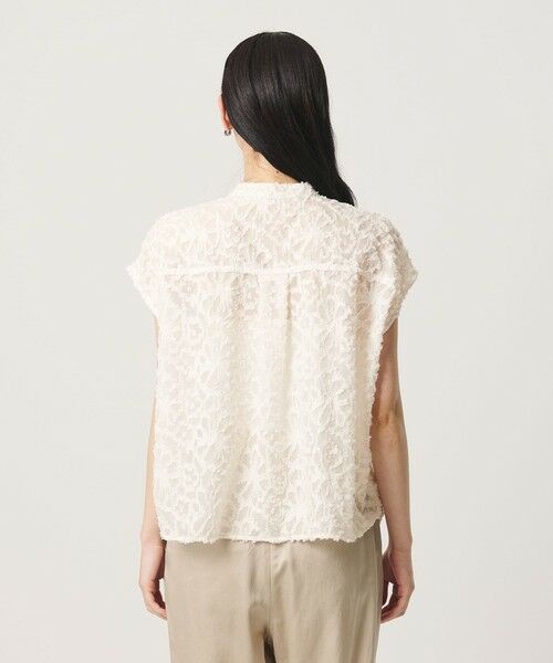 BEAUTY&YOUTH UNITED ARROWS / ビューティー&ユース ユナイテッドアローズ シャツ・ブラウス | 【WEB限定】シアージャガード バンドカラーフレンチスリーブブラウス ウォッシャブル | 詳細6