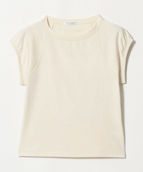 BEAUTY&YOUTH UNITED ARROWS / ビューティー&ユース ユナイテッドアローズ カットソー | コットン ドットプリント  Tシャツ（OFF WHITE）