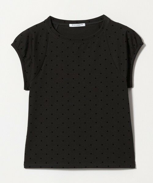 BEAUTY&YOUTH UNITED ARROWS / ビューティー&ユース ユナイテッドアローズ カットソー | コットン ドットプリント  Tシャツ（BLACK）