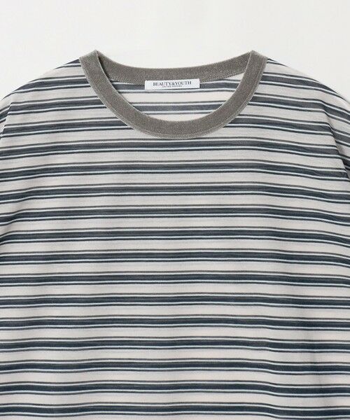 BEAUTY&YOUTH UNITED ARROWS / ビューティー&ユース ユナイテッドアローズ カットソー | コットンポリエステル シアーボーダー Tシャツ | 詳細5