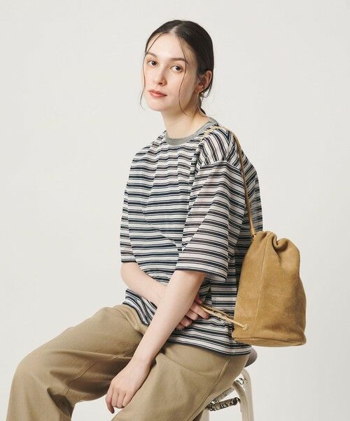 BEAUTY&YOUTH UNITED ARROWS / ビューティー&ユース ユナイテッドアローズ カットソー | コットンポリエステル シアーボーダー Tシャツ | 詳細2