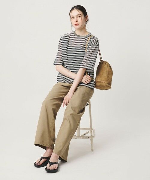 BEAUTY&YOUTH UNITED ARROWS / ビューティー&ユース ユナイテッドアローズ カットソー | コットンポリエステル シアーボーダー Tシャツ | 詳細3