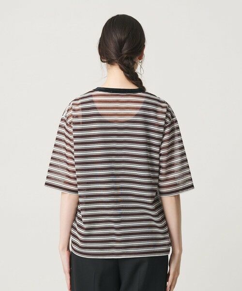 BEAUTY&YOUTH UNITED ARROWS / ビューティー&ユース ユナイテッドアローズ カットソー | コットンポリエステル シアーボーダー Tシャツ | 詳細12