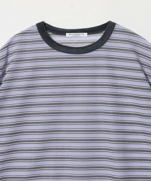 BEAUTY&YOUTH UNITED ARROWS / ビューティー&ユース ユナイテッドアローズ カットソー | コットンポリエステル シアーボーダー Tシャツ | 詳細21