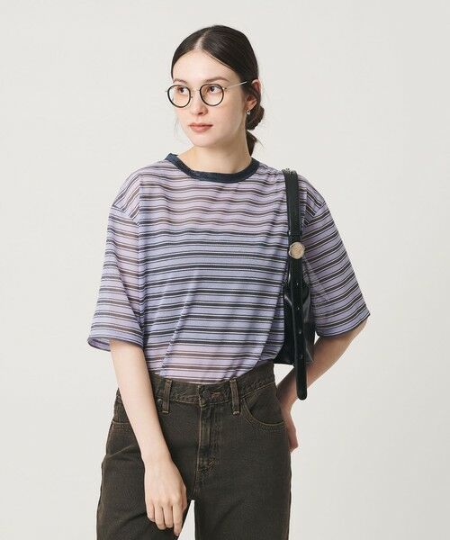 BEAUTY&YOUTH UNITED ARROWS / ビューティー&ユース ユナイテッドアローズ カットソー | コットンポリエステル シアーボーダー Tシャツ | 詳細17