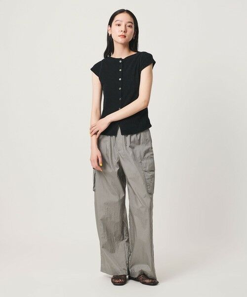 BEAUTY&YOUTH UNITED ARROWS / ビューティー&ユース ユナイテッドアローズ カットソー | ポリエステルコットン 2WAY キャップスリーブ トップス | 詳細3
