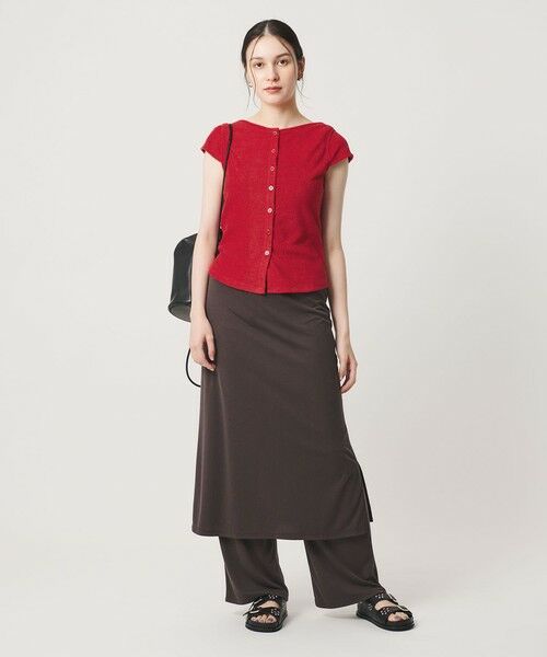 BEAUTY&YOUTH UNITED ARROWS / ビューティー&ユース ユナイテッドアローズ カットソー | ポリエステルコットン 2WAY キャップスリーブ トップス | 詳細24