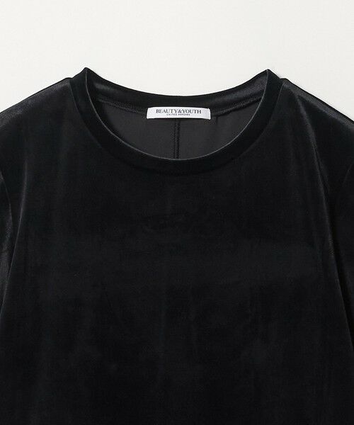 BEAUTY&YOUTH UNITED ARROWS / ビューティー&ユース ユナイテッドアローズ カットソー | ベロア コンパクト ショートスリーブTシャツ | 詳細4