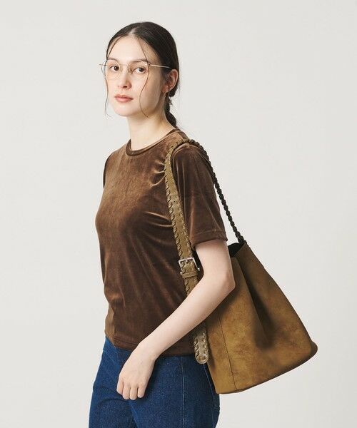 BEAUTY&YOUTH UNITED ARROWS / ビューティー&ユース ユナイテッドアローズ カットソー | ベロア コンパクト ショートスリーブTシャツ | 詳細6