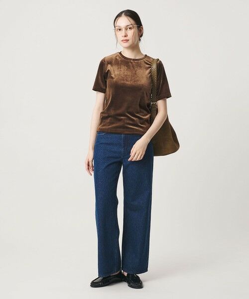 BEAUTY&YOUTH UNITED ARROWS / ビューティー&ユース ユナイテッドアローズ カットソー | ベロア コンパクト ショートスリーブTシャツ | 詳細8