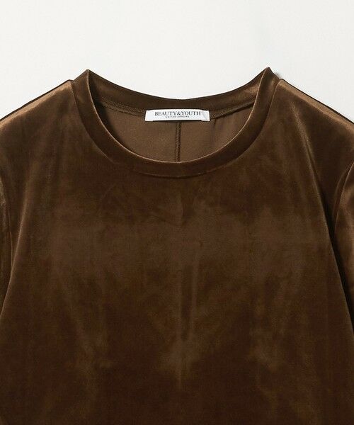 BEAUTY&YOUTH UNITED ARROWS / ビューティー&ユース ユナイテッドアローズ カットソー | ベロア コンパクト ショートスリーブTシャツ | 詳細3