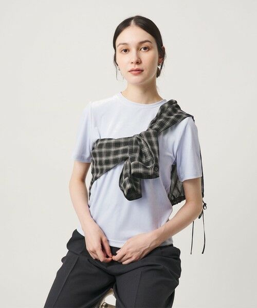 BEAUTY&YOUTH UNITED ARROWS / ビューティー&ユース ユナイテッドアローズ カットソー | ベロア コンパクト ショートスリーブTシャツ | 詳細15