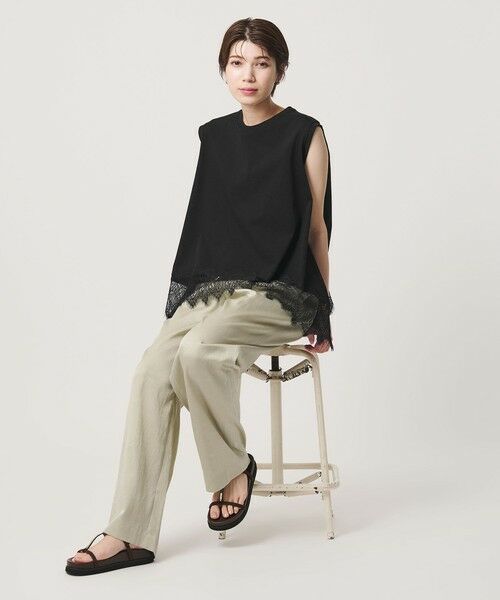 BEAUTY&YOUTH UNITED ARROWS / ビューティー&ユース ユナイテッドアローズ カットソー | 【WEB限定】レースコンビ ノースリーブカットソー | 詳細8