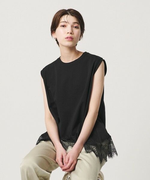 BEAUTY&YOUTH UNITED ARROWS / ビューティー&ユース ユナイテッドアローズ カットソー | 【WEB限定】レースコンビ ノースリーブカットソー | 詳細6