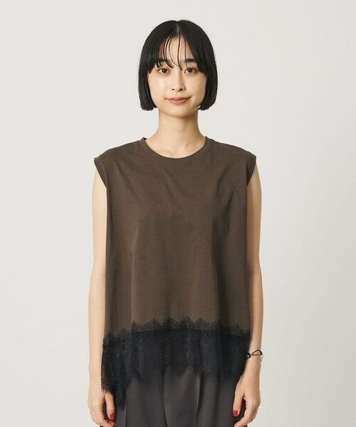 BEAUTY&YOUTH UNITED ARROWS / ビューティー&ユース ユナイテッドアローズ カットソー | 【WEB限定】レースコンビ ノースリーブカットソー | 詳細13