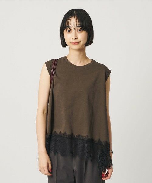 BEAUTY&YOUTH UNITED ARROWS / ビューティー&ユース ユナイテッドアローズ カットソー | 【WEB限定】レースコンビ ノースリーブカットソー | 詳細10