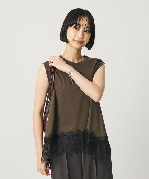 BEAUTY&YOUTH UNITED ARROWS / ビューティー&ユース ユナイテッドアローズ カットソー | 【WEB限定】レースコンビ ノースリーブカットソー | 詳細11