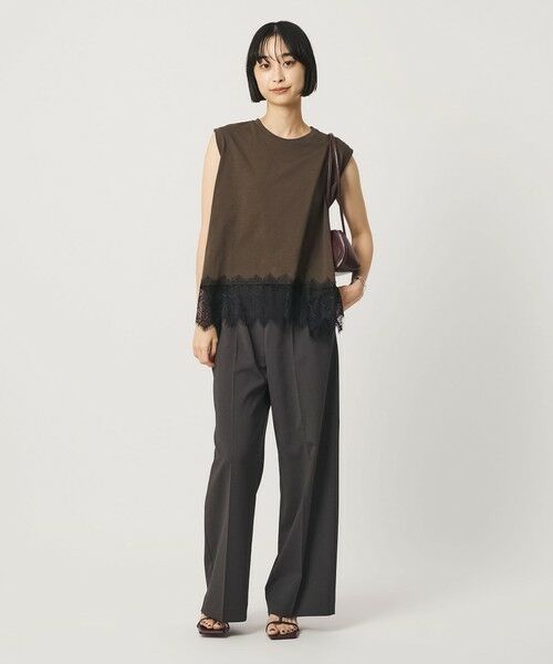 BEAUTY&YOUTH UNITED ARROWS / ビューティー&ユース ユナイテッドアローズ カットソー | 【WEB限定】レースコンビ ノースリーブカットソー | 詳細12