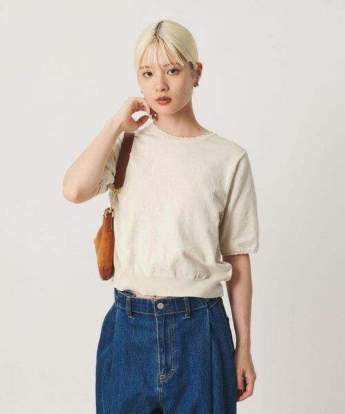 BEAUTY&YOUTH UNITED ARROWS / ビューティー&ユース ユナイテッドアローズ ニット・セーター | コットンスラブ スカラップ ニットプルオーバー ウォッシャブル | 詳細2