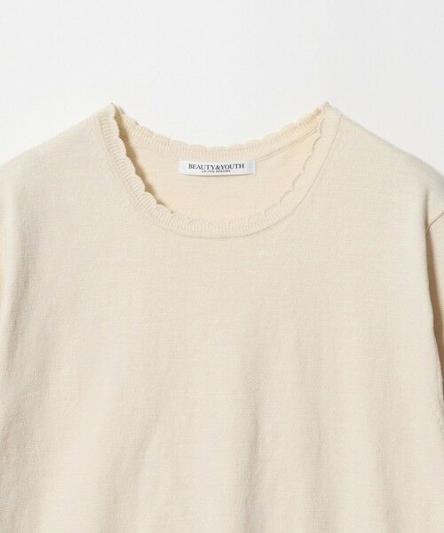 BEAUTY&YOUTH UNITED ARROWS / ビューティー&ユース ユナイテッドアローズ ニット・セーター | コットンスラブ スカラップ ニットプルオーバー ウォッシャブル | 詳細9