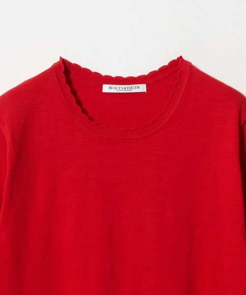 BEAUTY&YOUTH UNITED ARROWS / ビューティー&ユース ユナイテッドアローズ ニット・セーター | コットンスラブ スカラップ ニットプルオーバー ウォッシャブル | 詳細25