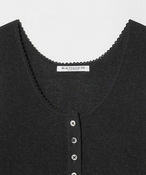 BEAUTY&YOUTH UNITED ARROWS / ビューティー&ユース ユナイテッドアローズ ニット・セーター | ヘンリーネック リブニット タンクトップ ウォッシャブル | 詳細4