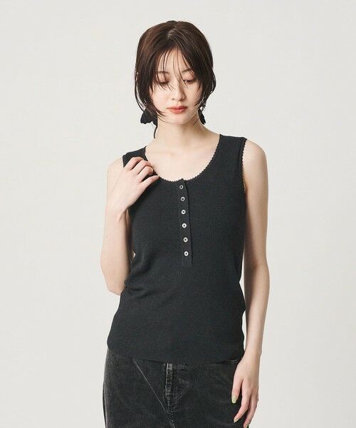 BEAUTY&YOUTH UNITED ARROWS / ビューティー&ユース ユナイテッドアローズ ニット・セーター | ヘンリーネック リブニット タンクトップ ウォッシャブル | 詳細1