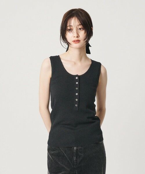 BEAUTY&YOUTH UNITED ARROWS / ビューティー&ユース ユナイテッドアローズ ニット・セーター | ヘンリーネック リブニット タンクトップ ウォッシャブル | 詳細2