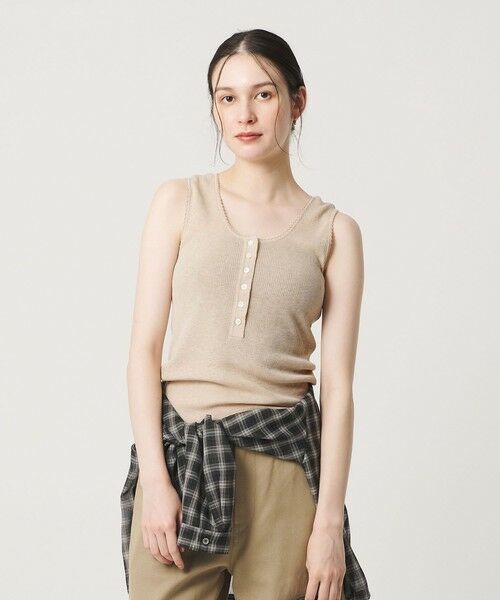 BEAUTY&YOUTH UNITED ARROWS / ビューティー&ユース ユナイテッドアローズ ニット・セーター | ヘンリーネック リブニット タンクトップ ウォッシャブル | 詳細6