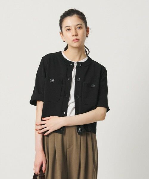 BEAUTY&YOUTH UNITED ARROWS / ビューティー&ユース ユナイテッドアローズ カーディガン・ボレロ | ポケット ハーフスリーブ カーディガン ウォッシャブル | 詳細7