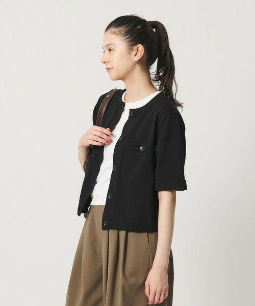 BEAUTY&YOUTH UNITED ARROWS / ビューティー&ユース ユナイテッドアローズ カーディガン・ボレロ | ポケット ハーフスリーブ カーディガン ウォッシャブル | 詳細8