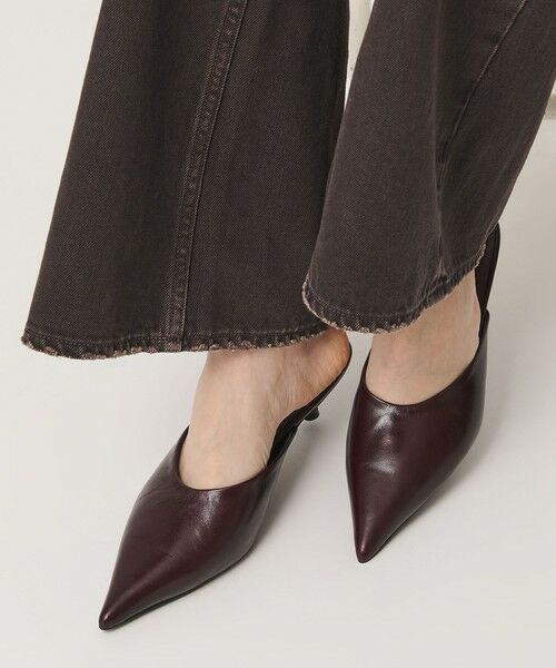 BEAUTY&YOUTH UNITED ARROWS / ビューティー&ユース ユナイテッドアローズ サンダル | レザー ポインテッドトゥ ミュール | 詳細4