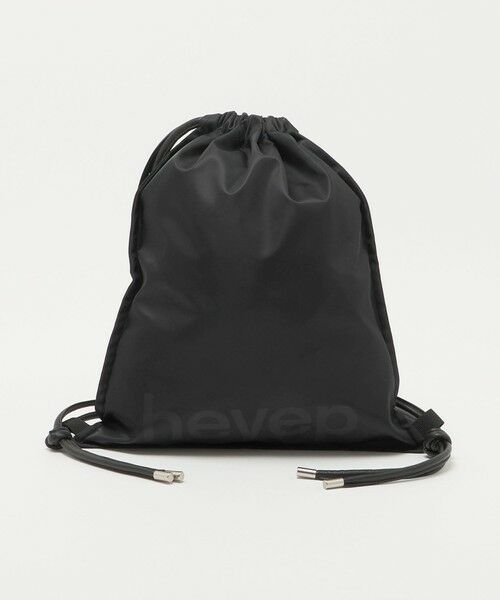 BEAUTY&YOUTH UNITED ARROWS / ビューティー&ユース ユナイテッドアローズ リュック・バックパック | ＜heyep＞ロゴ ナップサック（BLACK）