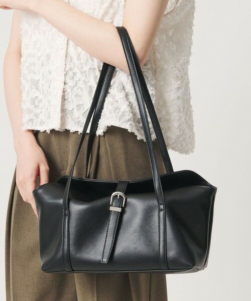 BEAUTY&YOUTH UNITED ARROWS / ビューティー&ユース ユナイテッドアローズ トートバッグ | ベルト フラップ トートバッグ（BLACK）