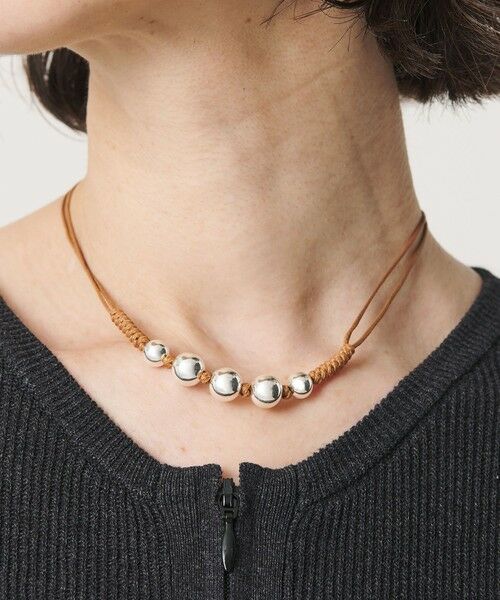BEAUTY&YOUTH UNITED ARROWS / ビューティー&ユース ユナイテッドアローズ ネックレス・ペンダント・チョーカー | ＜ERICKA NICOLAS BEGAY＞SHINY 5ボール ショートネックレス（MD.BROWN）