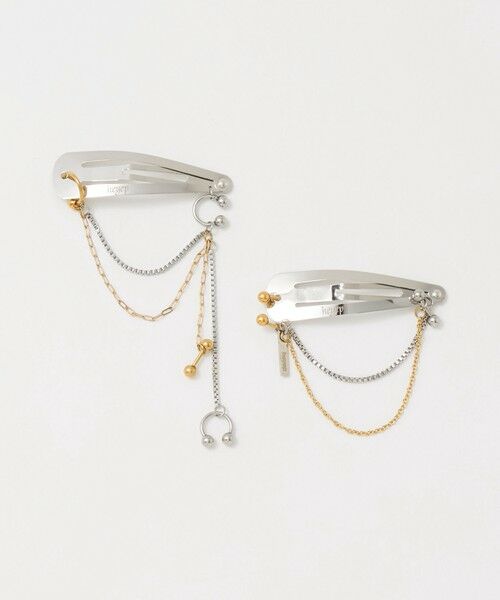 BEAUTY&YOUTH UNITED ARROWS / ビューティー&ユース ユナイテッドアローズ ヘアピン | ＜heyep＞ピアス チェーン ヘアクリップ/2P（SILVER）