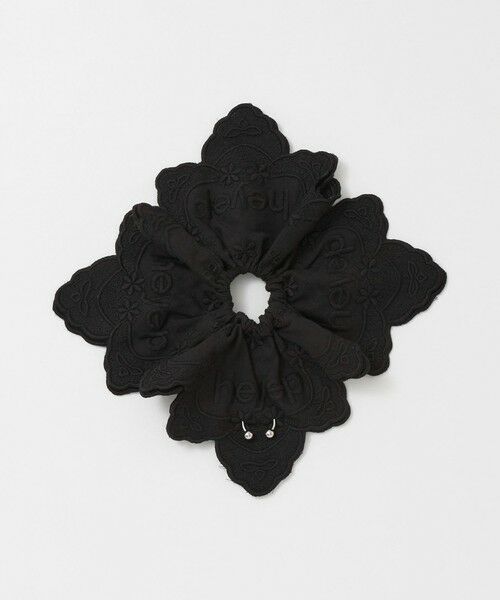 BEAUTY&YOUTH UNITED ARROWS / ビューティー&ユース ユナイテッドアローズ ヘアゴム・シュシュ | ＜heyep＞ピアス レース シュシュ（BLACK）