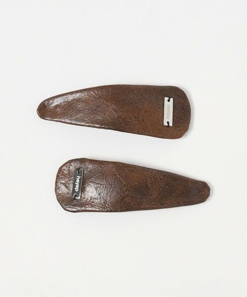 BEAUTY&YOUTH UNITED ARROWS / ビューティー&ユース ユナイテッドアローズ ヘアピン | ＜heyep＞レザーライク ヘアクリップ/2P（DK.BROWN）