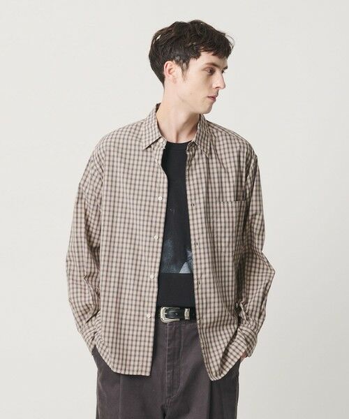 BEAUTY&YOUTH UNITED ARROWS / ビューティー&ユース ユナイテッドアローズ シャツ・ブラウス | ピーチスキン チェック レギュラー シャツ FORM型 | 詳細2