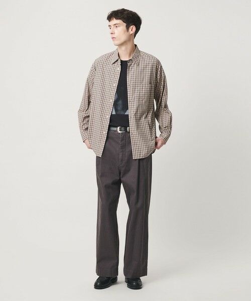 BEAUTY&YOUTH UNITED ARROWS / ビューティー&ユース ユナイテッドアローズ シャツ・ブラウス | ピーチスキン チェック レギュラー シャツ FORM型 | 詳細3