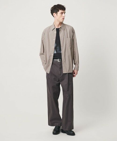 BEAUTY&YOUTH UNITED ARROWS / ビューティー&ユース ユナイテッドアローズ シャツ・ブラウス | ピーチスキン チェック レギュラー シャツ FORM型 | 詳細4