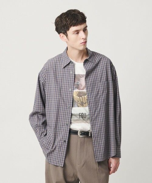 BEAUTY&YOUTH UNITED ARROWS / ビューティー&ユース ユナイテッドアローズ シャツ・ブラウス | ピーチスキン チェック レギュラー シャツ FORM型 | 詳細20