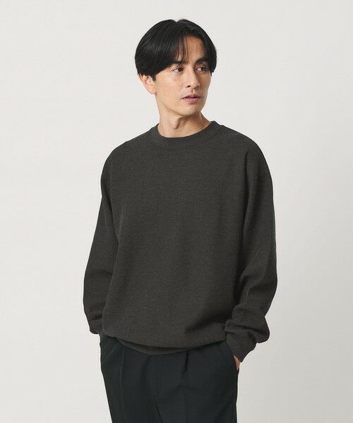 BEAUTY&YOUTH UNITED ARROWS / ビューティー&ユース ユナイテッドアローズ カットソー | メランジ ワッフル バルーン カットソー（DK.GRAY）
