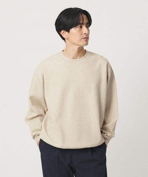 BEAUTY&YOUTH UNITED ARROWS / ビューティー&ユース ユナイテッドアローズ カットソー | メランジ ワッフル バルーン カットソー（NATURAL）