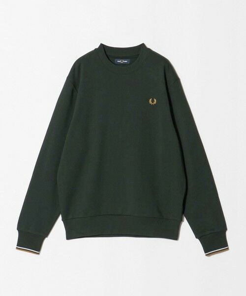 BEAUTY&YOUTH UNITED ARROWS / ビューティー&ユース ユナイテッドアローズ カットソー | ＜FRED PERRY＞ロゴ クルーネック スウェット（DK.GREEN）