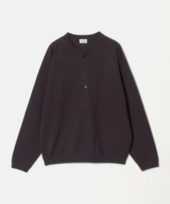 BEAUTY&YOUTH UNITED ARROWS / ビューティー&ユース ユナイテッドアローズ ニット・セーター | KNITEE フェザー コットン ヘンリーネック ニット Tシャツ ウォッシャブル