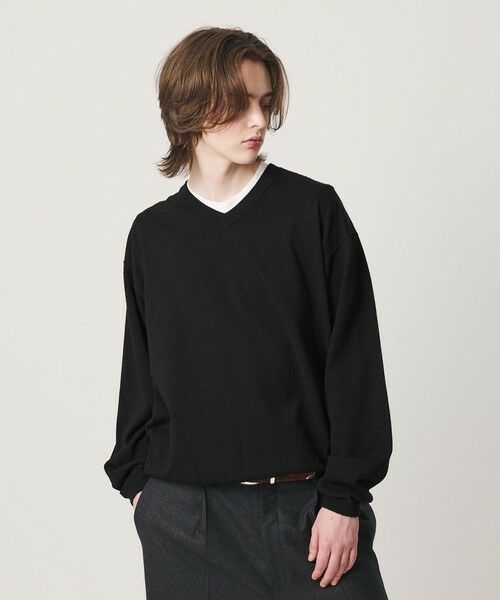 BEAUTY&YOUTH UNITED ARROWS / ビューティー&ユース ユナイテッドアローズ ニット・セーター | KNITEE フェザー コットン Vネック ニット Tシャツ ウォッシャブル | 詳細2