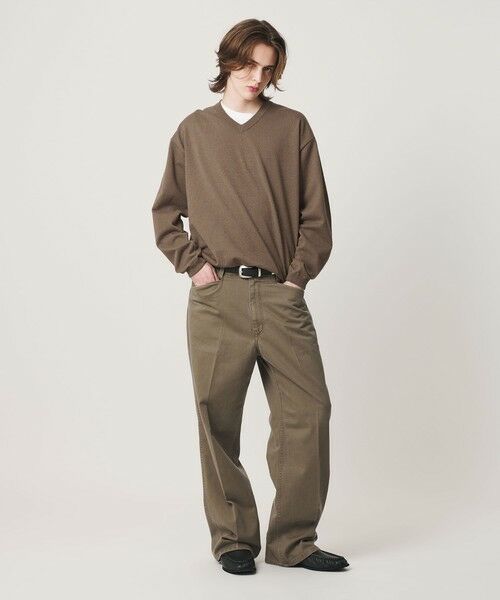 BEAUTY&YOUTH UNITED ARROWS / ビューティー&ユース ユナイテッドアローズ ニット・セーター | KNITEE フェザー コットン Vネック ニット Tシャツ ウォッシャブル | 詳細8